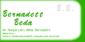 bernadett beda business card