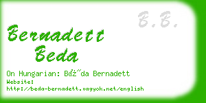 bernadett beda business card